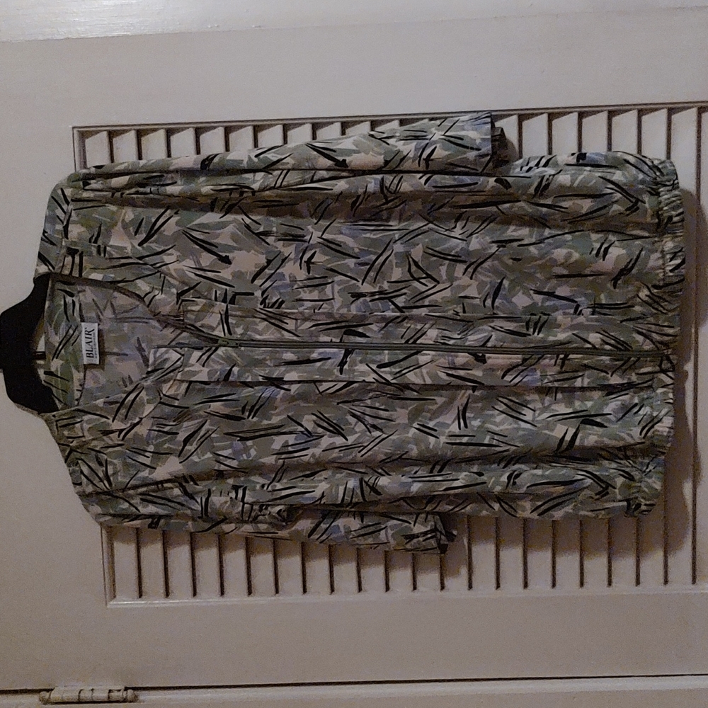 Blair Zip Up Smock 3/4 Sleeves Polyester Blend